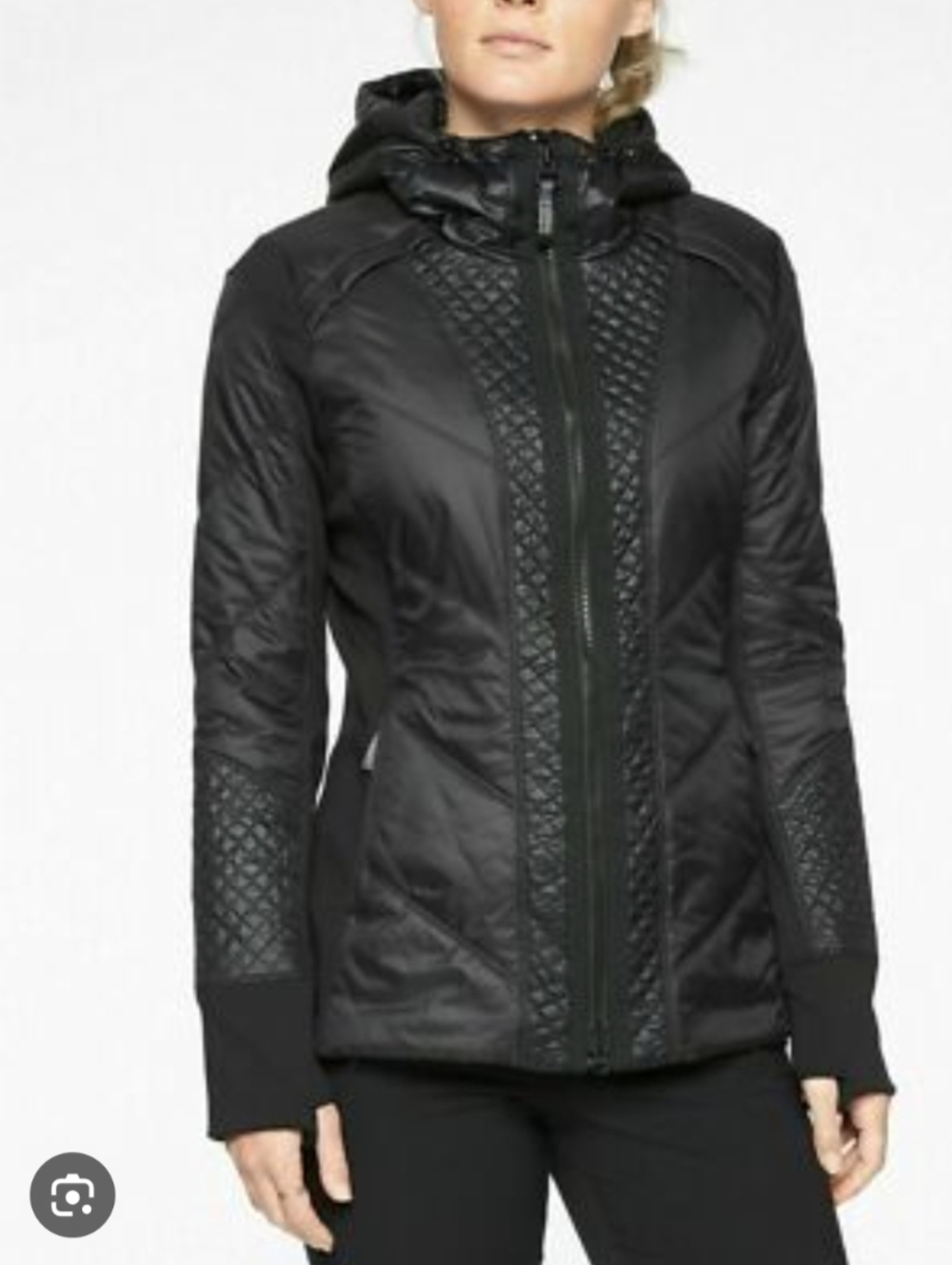 Athleta Rock Ridge Primaloft Jacket Size Large Black